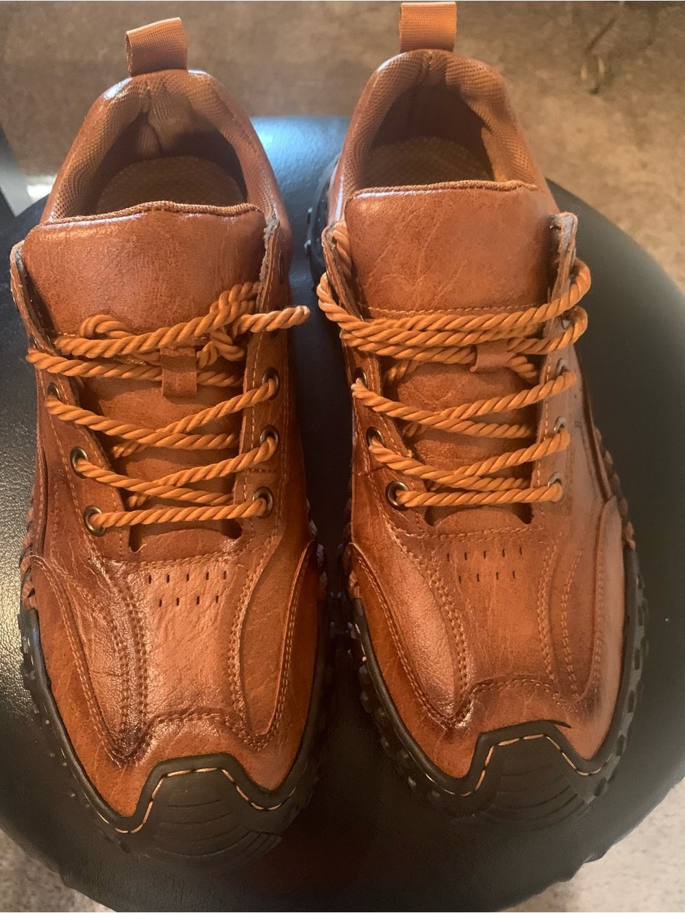 Men's Casual Slip-On Loafers in Cognac Brown